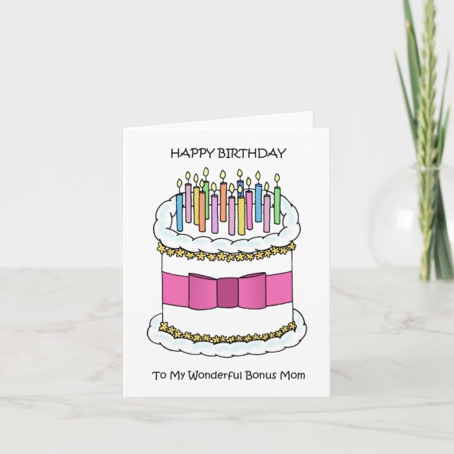 Tarjeta Feliz cumpleaños a mi madre bonada (Anverso)