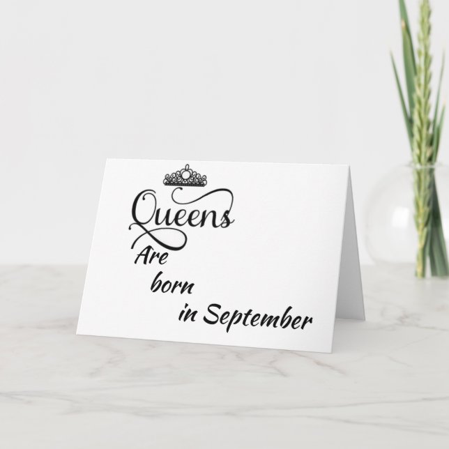 TARJETA FELIZ CUMPLEAÑOS A MI *REINA* NACIDA EN **SEPTIEMB (Anverso)