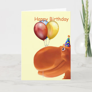 Tarjeta Feliz cumpleaños a Naranja de Hippo