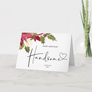 Tarjeta Feliz cumpleaños a Navidades guapos regalo para el