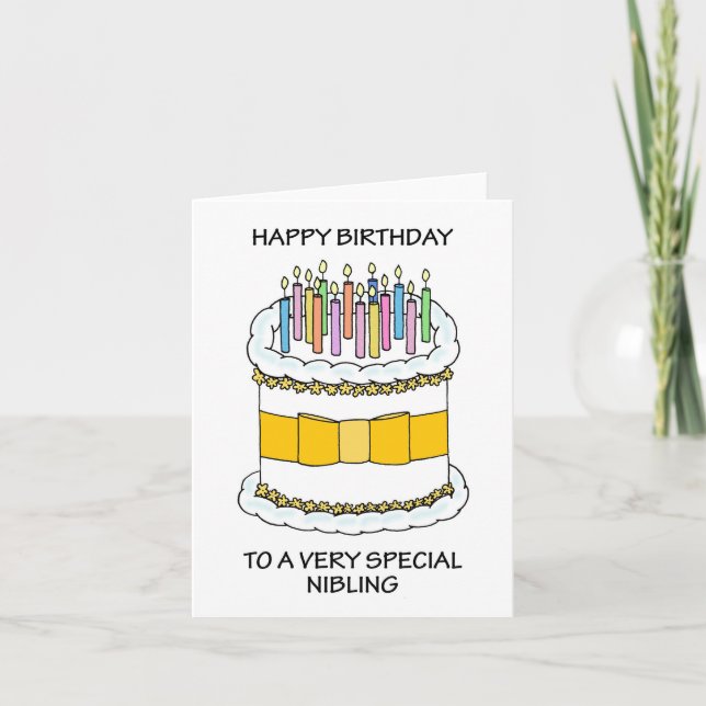 Tarjeta Feliz cumpleaños a Nibling (Anverso)