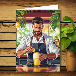 Tarjeta Feliz cumpleaños a nuestro barman favorito!