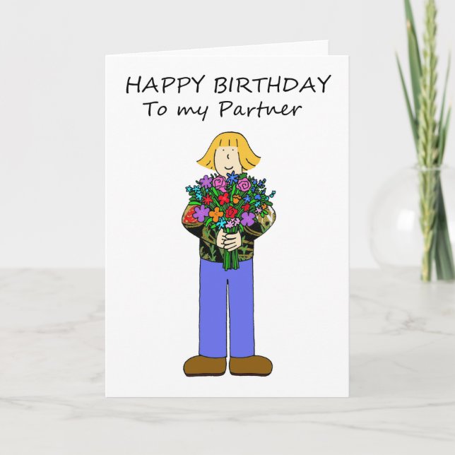 Tarjeta Feliz cumpleaños a pareja lesbiana (Anverso)
