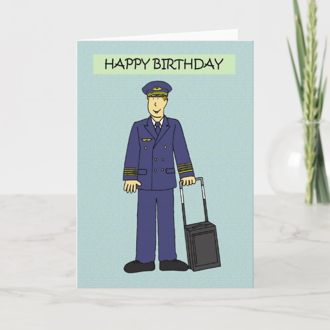 Tarjeta Feliz cumpleaños a piloto (Anverso)