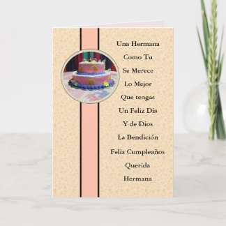 Tarjeta Feliz cumpleaños a querida Hermana