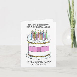 Tarjeta Feliz cumpleaños a sobrina de la universidad