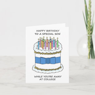 Tarjeta Feliz cumpleaños a su hijo en la universidad