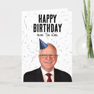 Tarjeta Feliz cumpleaños a Tim Walz