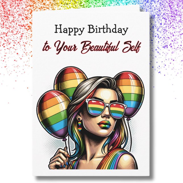 Tarjeta Feliz cumpleaños a tu bella persona LGBTQIA+ (Subido por el creador)