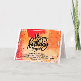 Tarjeta Feliz cumpleaños a tu biblia Verse