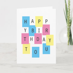Tarjeta Feliz cumpleaños a tu colorido Personalizado de bl