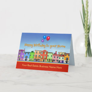 Tarjeta Feliz Cumpleaños a tu Hogar de parte de Realtor