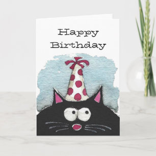 Tarjeta Feliz cumpleaños a un amante del gato