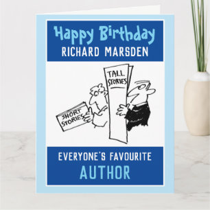 Tarjeta Feliz cumpleaños a un autor