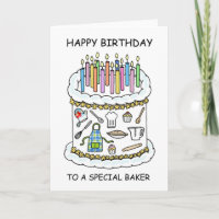 Feliz cumpleaños a un chef o cocinero panadero