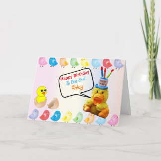 Tarjeta Feliz Cumpleaños A Un Chick De Guay