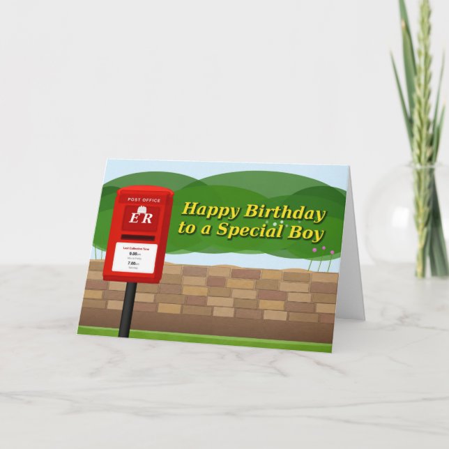 Tarjeta Feliz cumpleaños a un chico especial (Anverso)