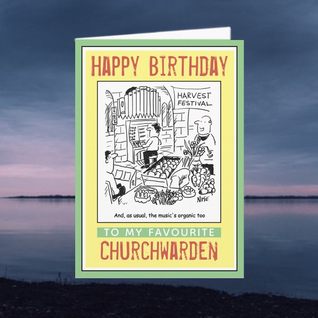 Tarjeta Feliz cumpleaños a un Churchwarden o un trabajador (Subido por el creador)