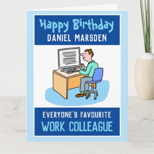 Tarjeta Feliz Cumpleaños a un Compañero de Trabajo
