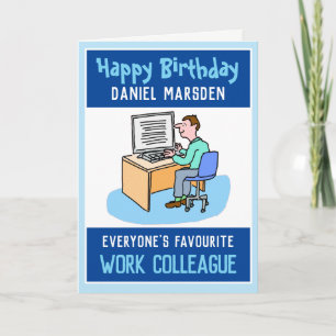 Tarjeta Feliz cumpleaños a un compañero de trabajo