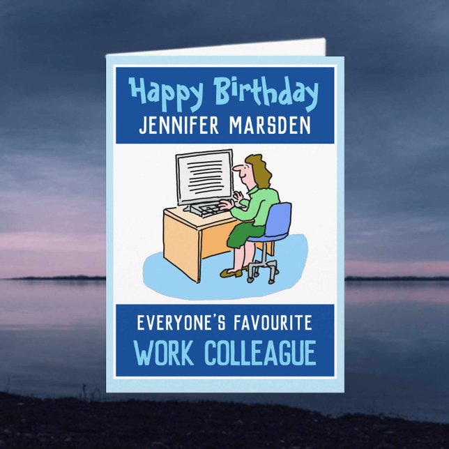 Tarjeta Feliz cumpleaños a un compañero de trabajo (Subido por el creador)