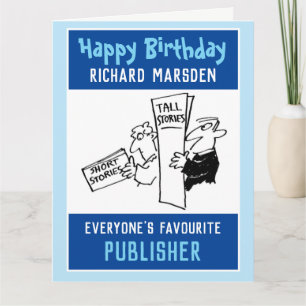 Tarjeta Feliz cumpleaños a un editor