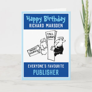 Tarjeta Feliz cumpleaños a un editor