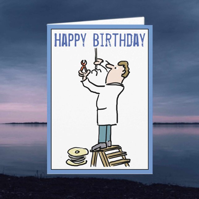 Tarjeta Feliz cumpleaños a un electricista (Subido por el creador)
