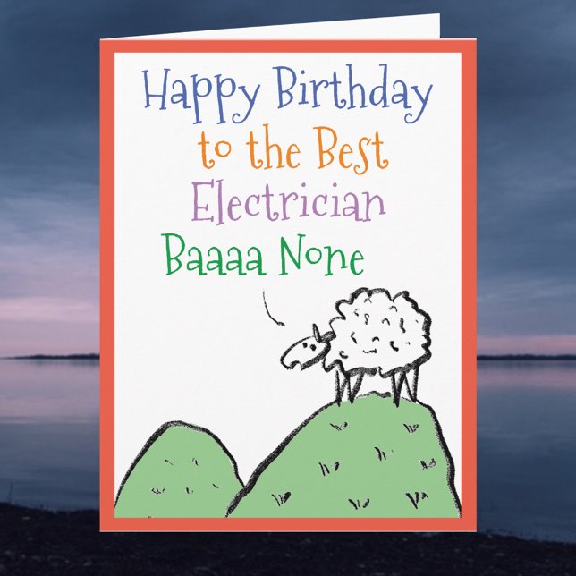 Tarjeta Feliz cumpleaños a un electricista en el diseño de (Subido por el creador)