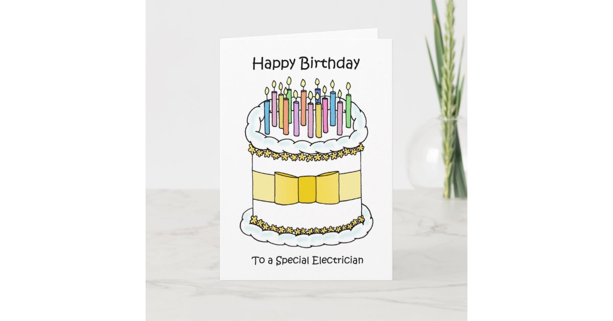 Tarjeta Feliz cumpleaños a un electricista especial 