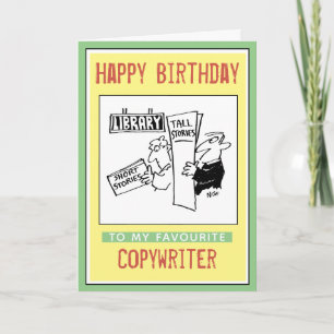 Tarjeta Feliz cumpleaños a un escritor de copias