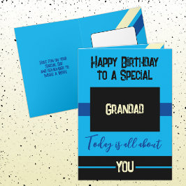 Tarjeta Feliz cumpleaños a un especial azul granadino