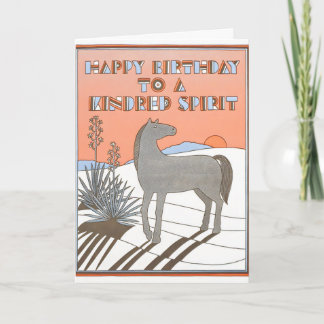 Tarjeta Feliz Cumpleaños a un Espíritu Afín Letterpress