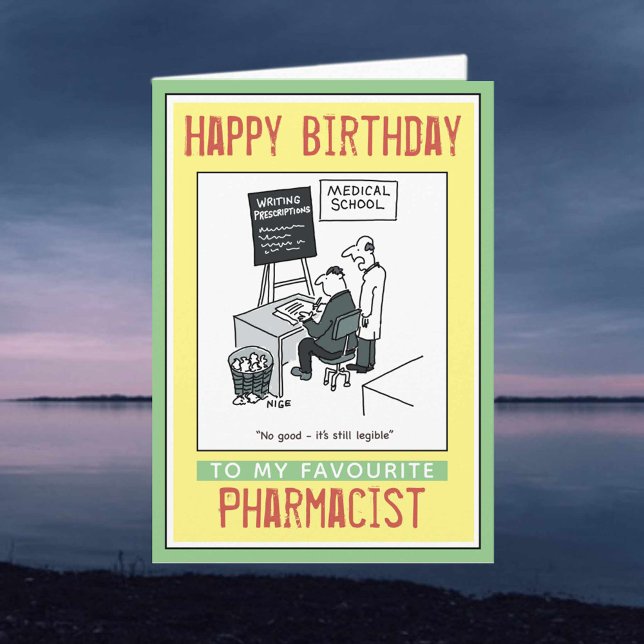 Tarjeta Feliz cumpleaños a un farmacéutico (Subido por el creador)