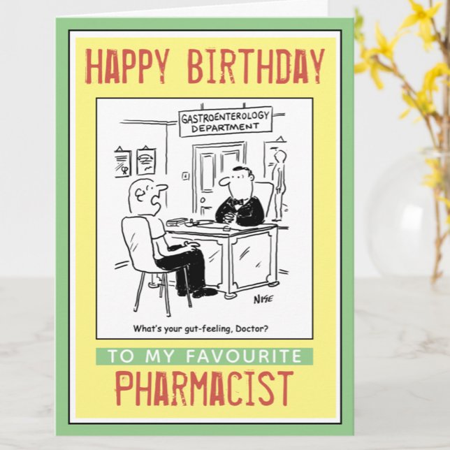 Tarjeta Feliz cumpleaños a un farmacéutico (Subido por el creador)