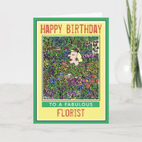 Feliz cumpleaños a un florista. Cumpleaños de flor