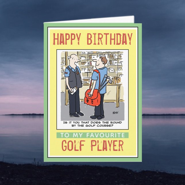 Tarjeta Feliz cumpleaños a un golfista (Subido por el creador)