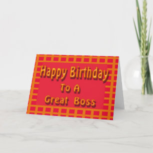 Tarjeta Feliz cumpleaños a un gran jefe