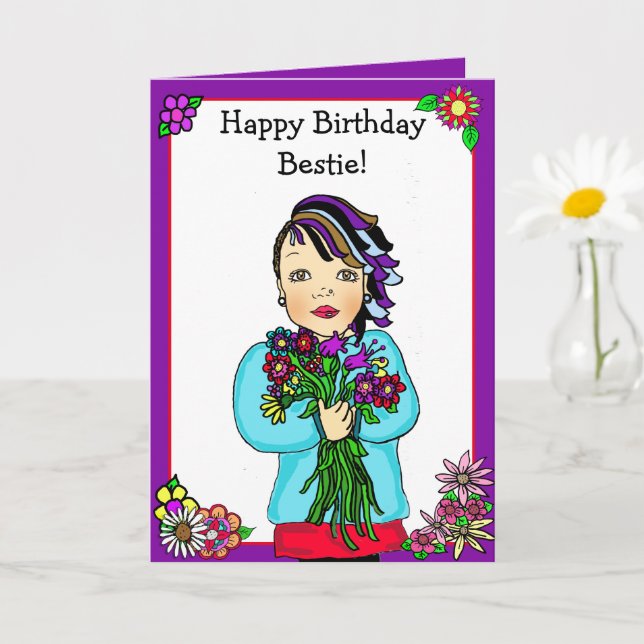 Tarjeta Feliz cumpleaños a un mejor amigo (Planta pequeña)