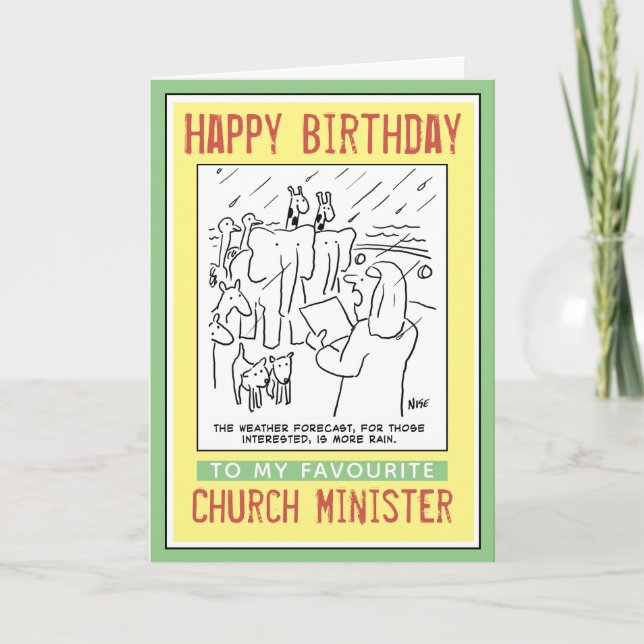 Tarjeta Feliz cumpleaños a un ministro o sacerdote de la i (Anverso)