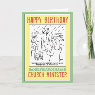 Tarjeta Feliz cumpleaños a un ministro o sacerdote de la i