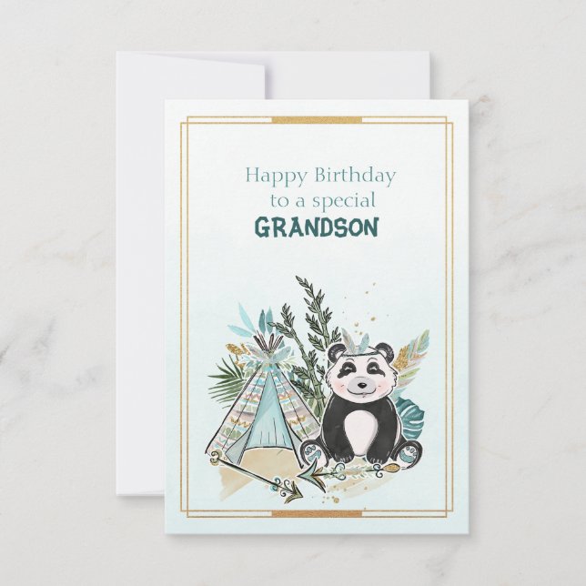 Tarjeta Feliz Cumpleaños a un Nieto Especial (Anverso)