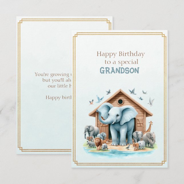 Tarjeta Feliz Cumpleaños a un Nieto Especial (Anverso / Reverso)