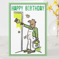 Feliz cumpleaños a un pintor y decorador