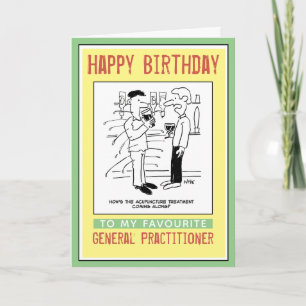Tarjeta Feliz cumpleaños a un practicante general