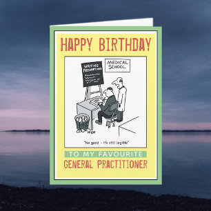 Tarjeta Feliz cumpleaños a un practicante general