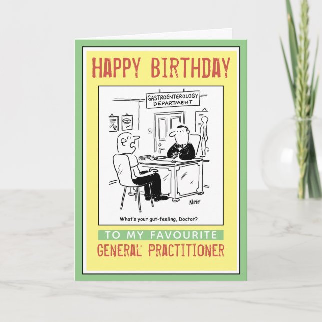 Tarjeta Feliz cumpleaños a un profesional general (Anverso)