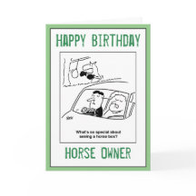 Feliz cumpleaños a un propietario de caballo
