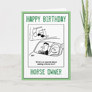 Tarjeta Feliz cumpleaños a un propietario de caballo