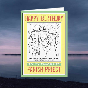 Tarjeta Feliz cumpleaños a un sacerdote vicario o parroqui